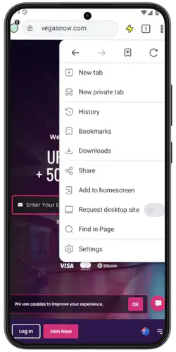 VegasNow App - Add to Home Screen
